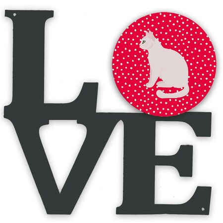 Carolines Treasures 11.5 x 11.75 in. Burmilla No.2 Cat Love Metal Artwork Wall Decor CK5750WALV